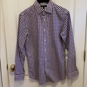 Banana Republic men’s shirt, small. Purple plaid.